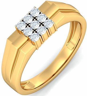 Perfect Men's Gold and Diamond Ring