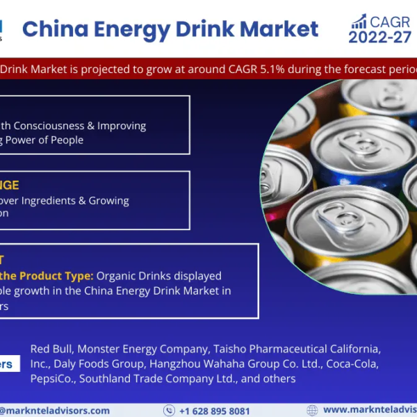 China Energy Drink Market Expanding at a CAGR of 5.1% during 2022-2027